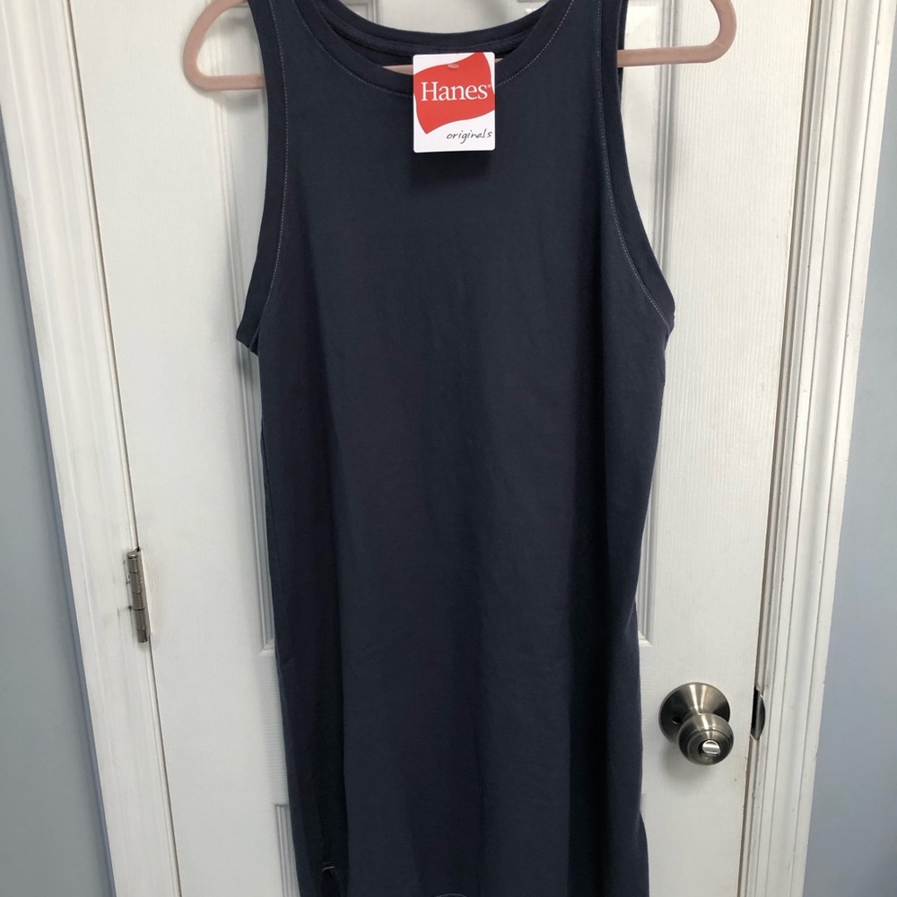 Hanes Comfortwash sleeveless tshirt dress Casual lot of 2 Medium USA Cotton New - Picture 10 of 16